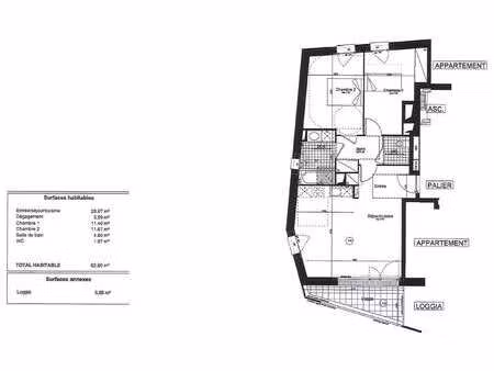 location appartement 3 pièces à rennes centre ville (35000) : à louer 3 pièces / 63m² renn