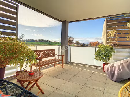 seynod _ appartement meublé  3 pièces de 66 56 m² avec terrasse et garage  à louer