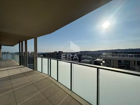 3 pièces neuf au 16ème étage avec terrasse d'angle  vue mer et montagnes - nice méridia