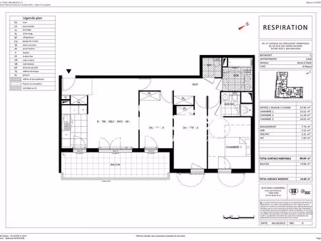 appartement 4p récent avec balcon dans une copropriété de standing