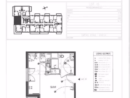 studio 1 pièce 33 m²