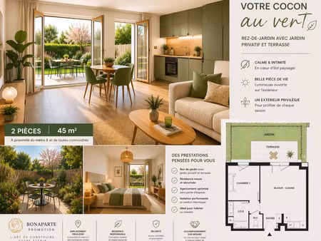 vente appartement 1 pièce 45 m² pantin (93500)