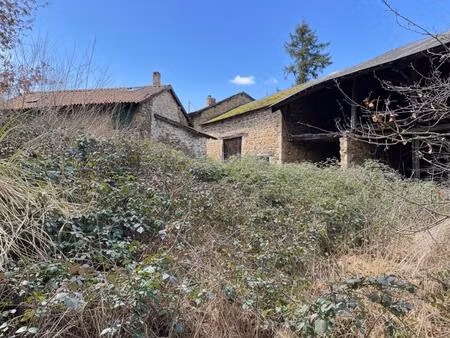 propriété en pierre à rénover avec terrain  dans hameau de campagne