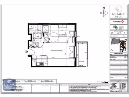 appartement à louer 2 pièces 43.87 m² - villejuif (94) - 1 077€