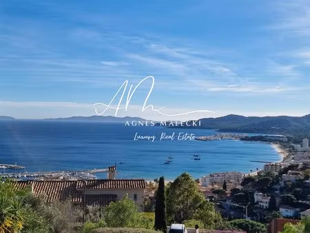 villa vue mer 180o avec piscine à débordement le lavandou