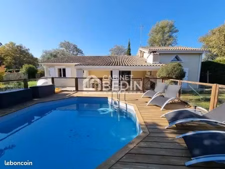 maison rénovée 140m² + piscine + 2200m² terrain – 4 chambres – calme absolu