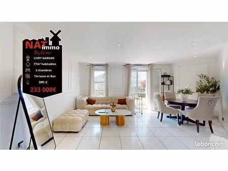 appartement 4 pièces 77 m²