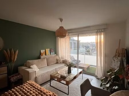 f3 lumineux calme balcon parking en sous-sol dans residence rouen prox kindarena