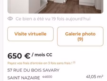 appartement à louer st nazaire centre