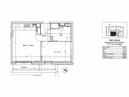 location appartement 2 pièces 43m² roncq 59223