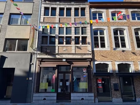 stijlvolle handelsruimte met bovenliggende woonst  stadstuin en parkeerplaats in het centr