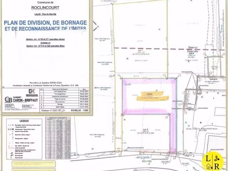 en vente terrain constructible 7 48 ares – 116 000 € |roclincourt