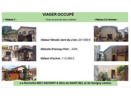 viager occupé - 2 maisons individuelles independantes- terra