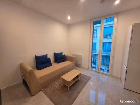 studio meublé entièrement rénové neuf - nice cessole / borriglione