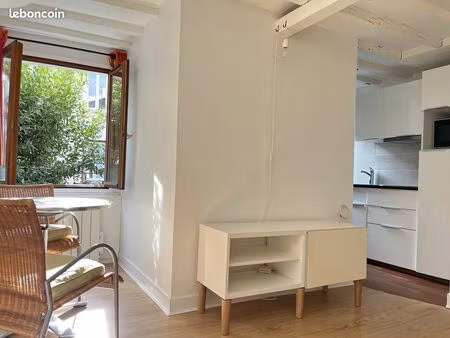 studio meublé 17m²  calme  plein centre  7 min rer à pied