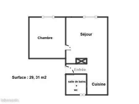 480 appartement 2 pièces 30 m2