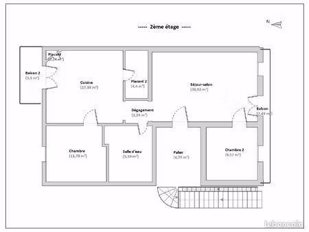 appartement coligny 85m² - chauffage  eau et elec inclus