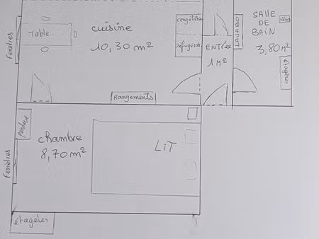 a louer appartements f1 bis meublé de 25 m²