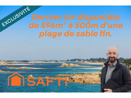 vente terrain à batir 596 m² à trévou-tréguignec (22660)  131 120 €