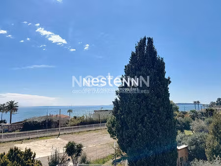 golfe juan - vue mer - 3p - 106m² - centre ville - garage - véranda - sud - (loi carrez 81