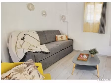 t2 meublé + parking + jardin