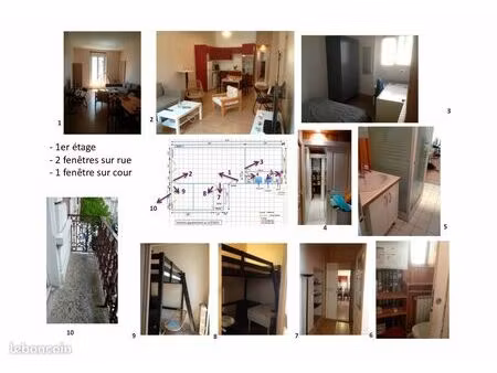 hypercentre t2-4 pièces meublé  idéal colocation à 3 étudiants