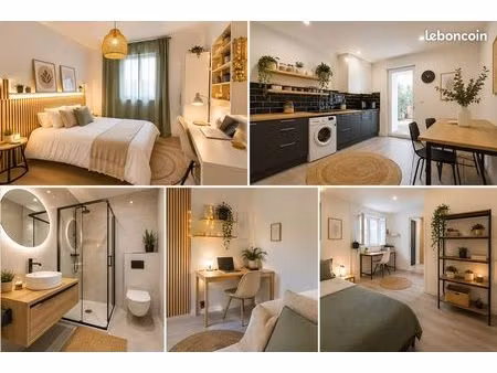 studio indépendant meublé – entrée privée + sdb – parking – cadre calme & sécurisé (idéal 