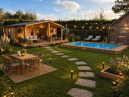 terrain constructible avec chalet et piscine possible