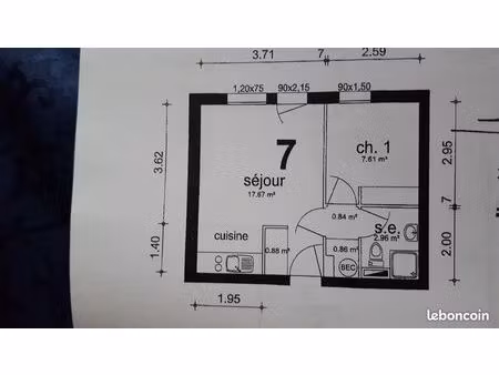 t1 bis - 31 m² - quartier hauts-pavés