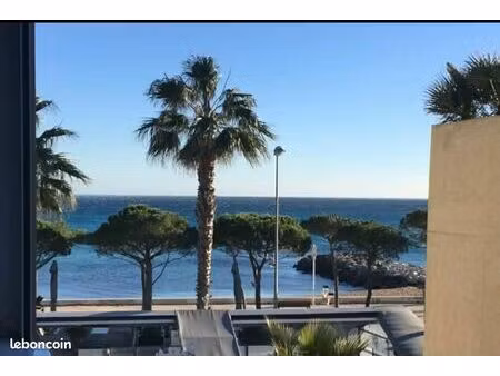 rare studio front de mer – 1ère ligne plage cyrnos – refait à neuf – meublé équipé – 3 cou