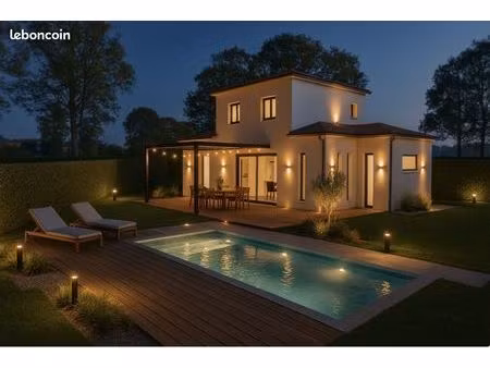 maison neuve 130 m² avec garage et terrain viabilisé 880 m² à istres  vue étang de l’olivi