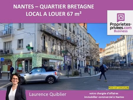 à louer local commercial 67 m² – 2 433 € |nantes