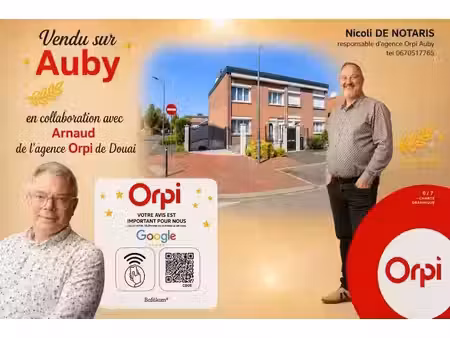 vente maison 5 pièces 88 m² à auby (59950)  159 990 €