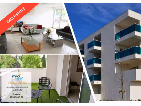 vente appartement 3 pièces 51 m² narbonne (11100)