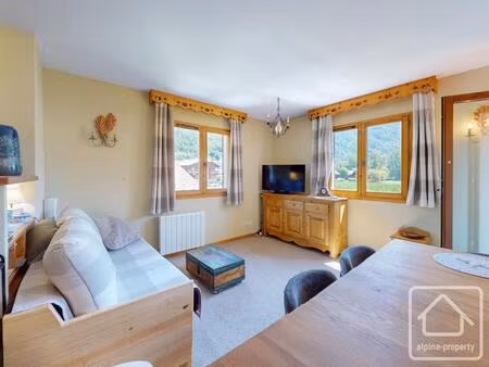 un charmant appartement d'une chambre  avec une vue imprenable et dégagée  à samoëns