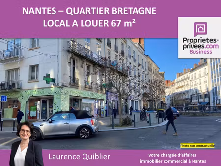 44000 nantes - local commercial a louer 67 m²   quartier bretagne