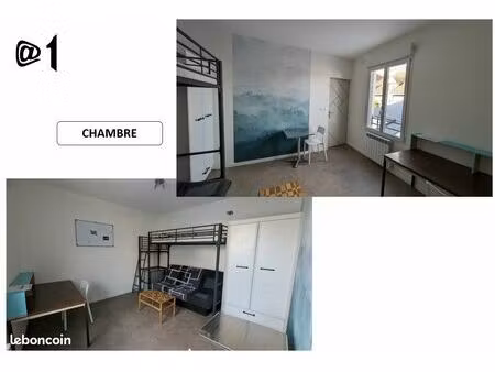 f1bis meublé. lumineux et calme