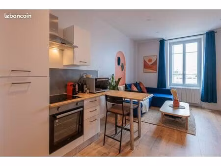appartement t2 meublé 38 5 m² – 2 min gare  centre bourg-en-bresse – ancien air bnb