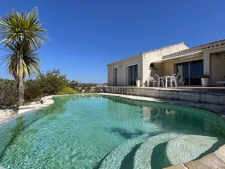 34120 castelnau-de-guers magnifique maison de 148.50 m2 avec piscine et 857 m2 de terrain