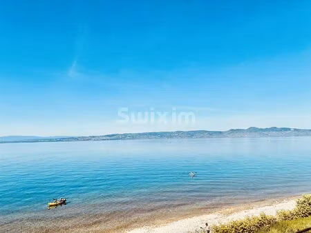duplex vue panoramique sur le lac et accès à la plage