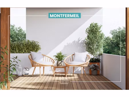 vente appartement neuf 2 pièces 43m2 montfermeil - 230787 € - surface privée