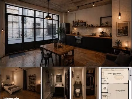 loft 2 pièces meublé