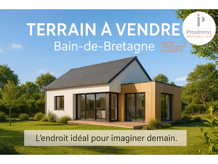 a vendre terrain viabilise env 1054 m² - bain de bretagne