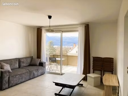 t2 neuf meublé + garage fermé