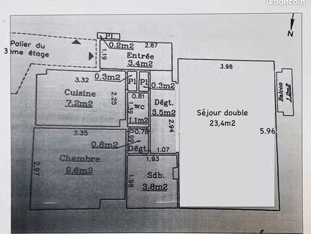 t2 54 m2 vincennes métro 1 saint-mandé