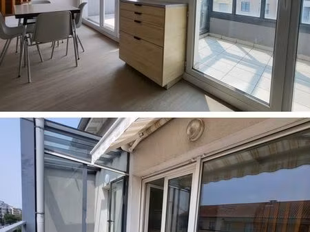 t2 meublé bron centre + garage