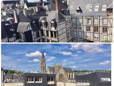 f2 meublé parfait état rouen hyper centre parking
