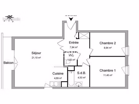 appartement 3 pièces 60.29m² à louer 1250 - creteil 94000