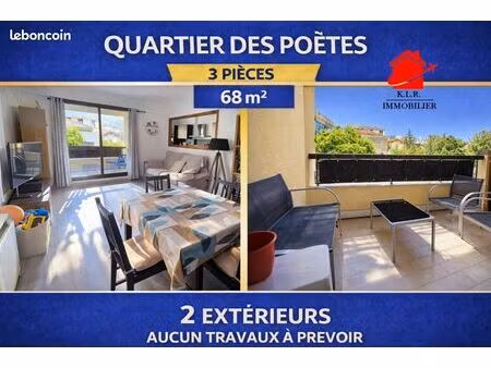 appartement 3 pièces 69 m²