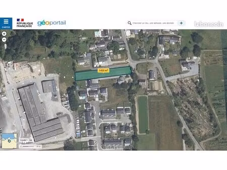 terrain constructible 1455 m2 miniac-morvan